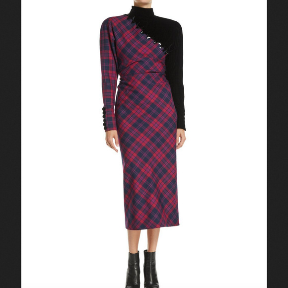 Marc Jacobs Embellished tartan wool Runway dress - Picture 3 of 17